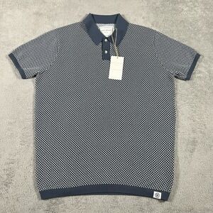 Long Wharf Supply Polo Shirt Mens Small Edgartown SeaWell Knit Stretch Preppy